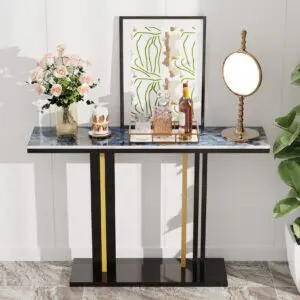 Modern Console Table with Sintered Stone Top