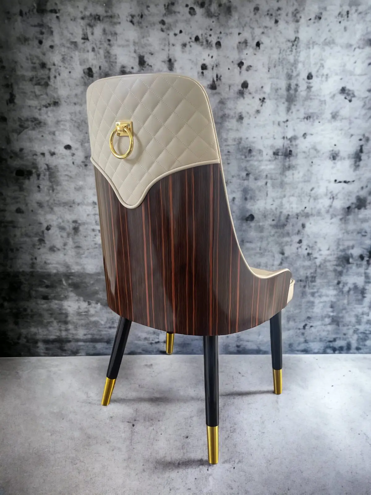 Prestige Elegance: Ivory Wood Dining Chair