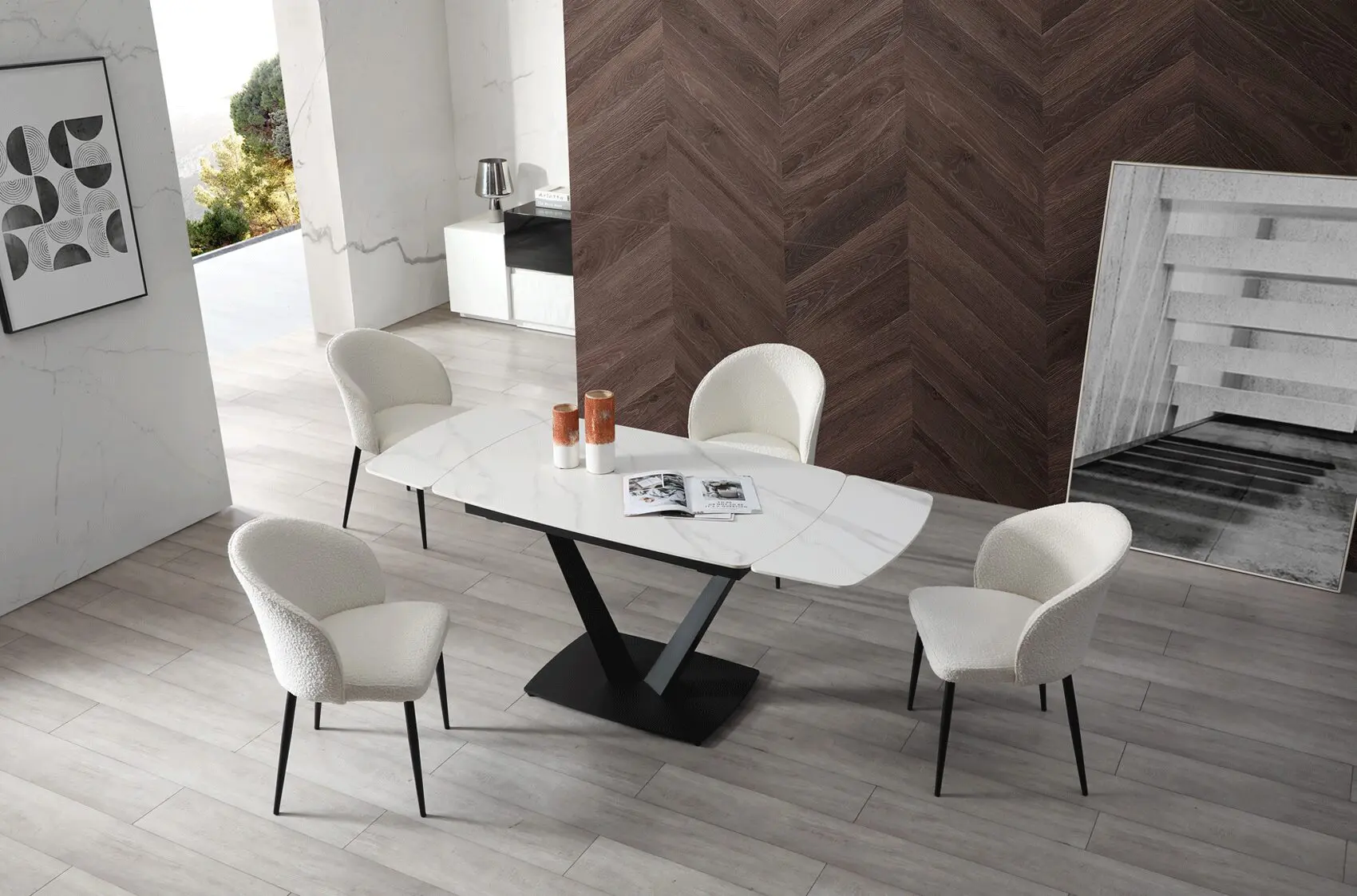 Marble Elegance Dining Set