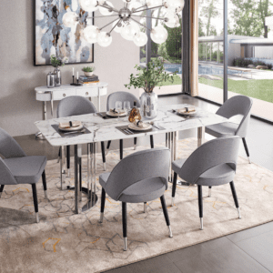 Silver Luxe Dining Set
