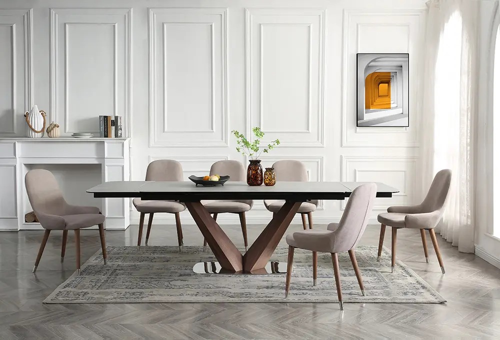 Walnut Elegance Dining Set