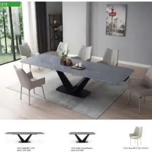 Alternative view of Grey Marble Chic Dining Set