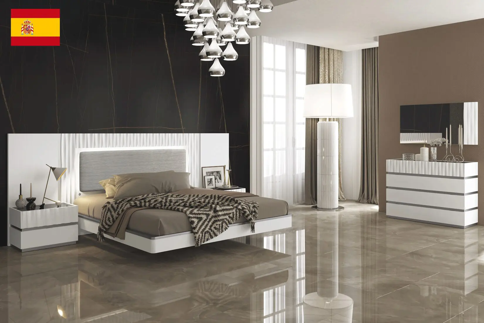 Marina White Bedroom Set