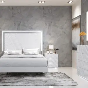 Wave Serenity White Bedroom Set