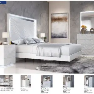 Alternative view of Wave Serenity White Bedroom Set