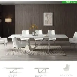 Alternative view of Alabaster Elegance Table White Set