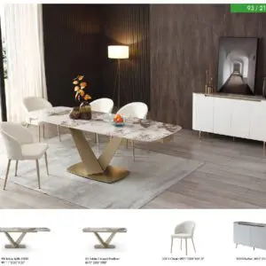 Alternative view of Pandora Luxe Dining Table Set