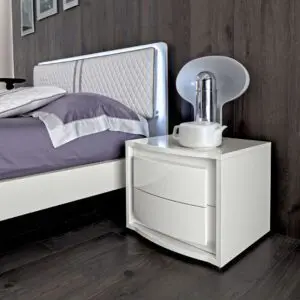 Alternative view of Dama Bianca Curved Bedroom Set