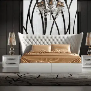 Miami Sleek White Bedroom Set