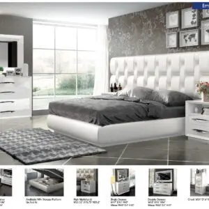 Alternative view of Emporio White Bedroom Set