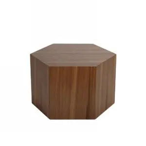 Newmont Geometric Walnut End Table