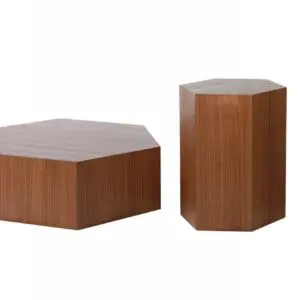 Alternative view of Newmont Geometric Walnut End Table