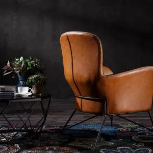 Alternative view of Kirk Cognac Eco Leather Chair