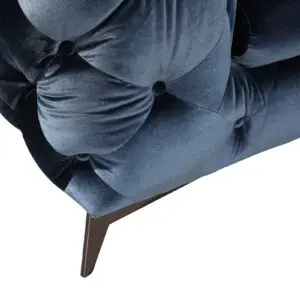 Alternative view of Delilah Blue Velour Loveseat