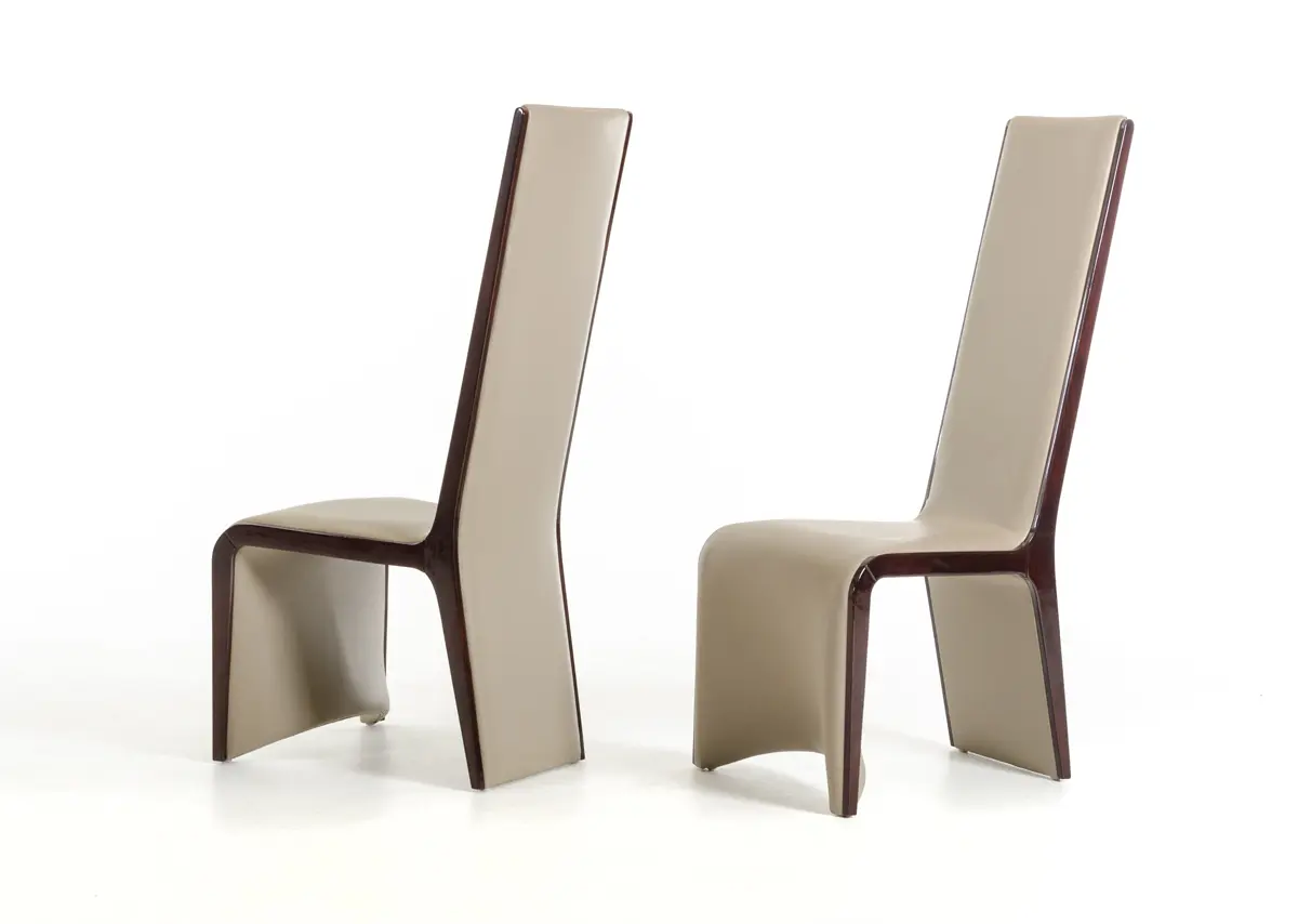 Pacer Taupe Ebony Dining Chair Set