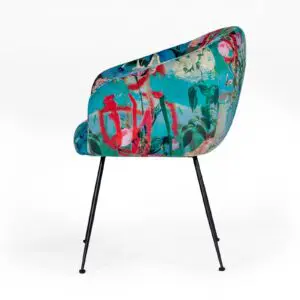 Floral Velvet Chic Dining Chair