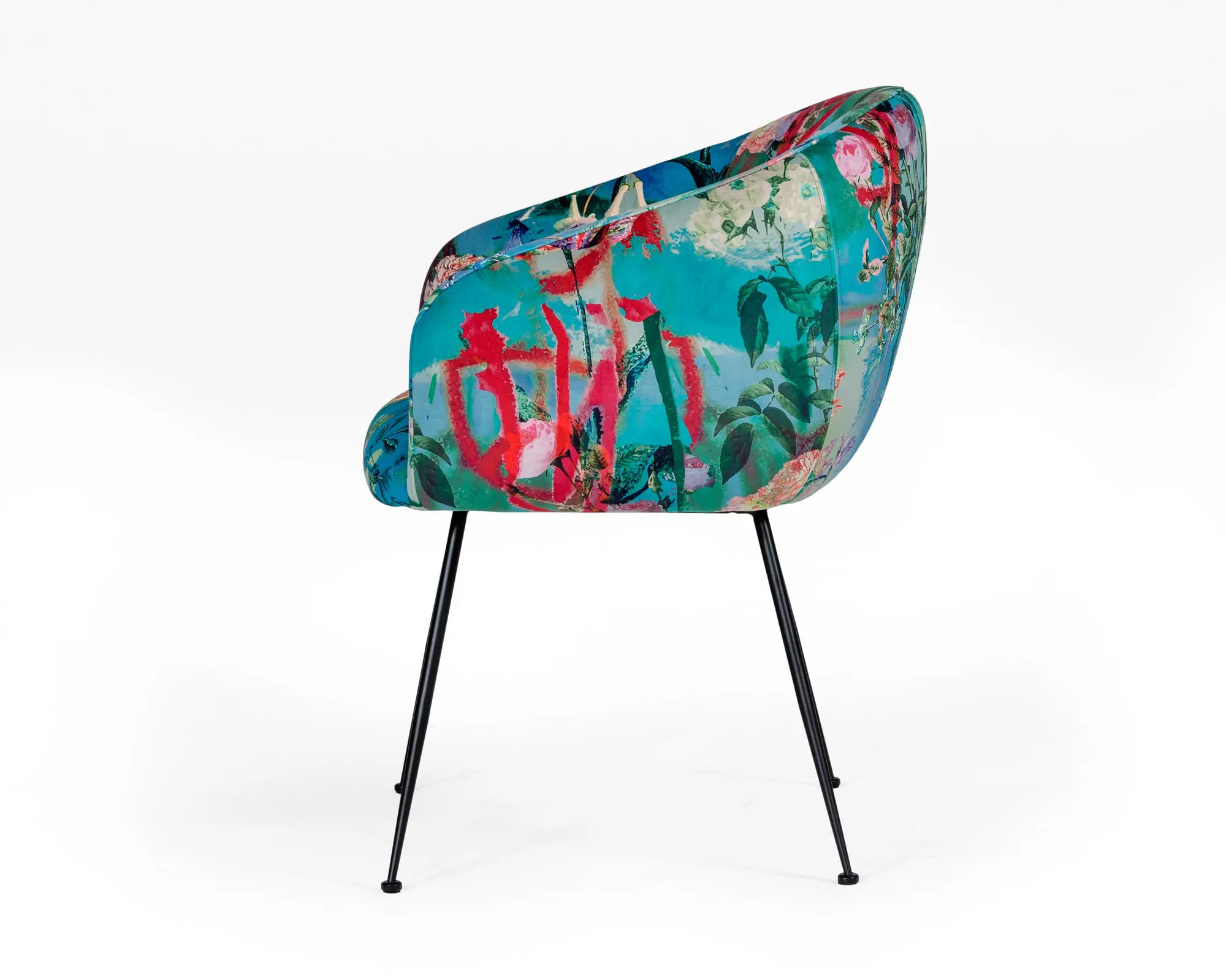 Floral Velvet Chic Dining Chair