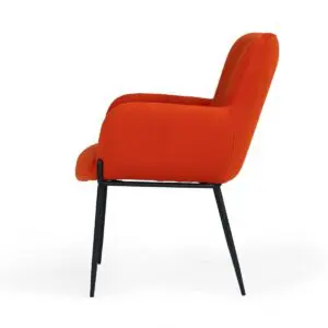 Orange Velvet Fusion Dining Chair
