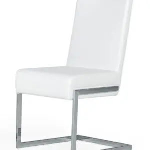 Timeless White Steel Dining Chair Set