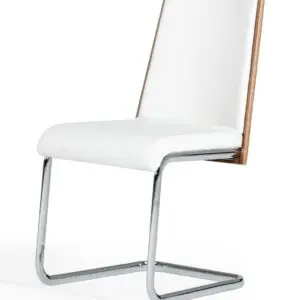 Morgan Flair White Walnut Dining Chair Set