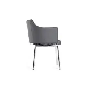 Alternative view of Kaweah Flow Grey Swivel Dining Chair