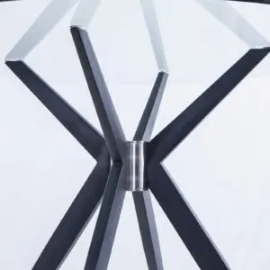 Eclipse Glass Metal Dining Table