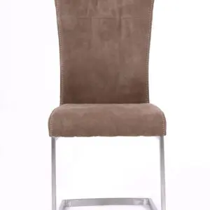 Zane Stitched Brown Fabric Chair Set
