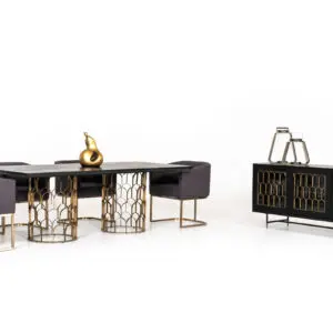 Alternative view of Harmony Acacia Brass Dining Table