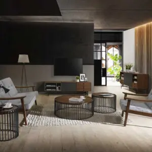 Alternative view of Bronson Walnut Accent End Table