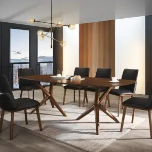 Alternative view of Sierra Walnut Cross Dining Table