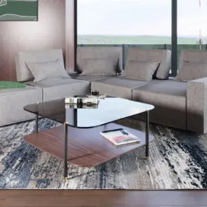 Alternative view of Chapel Light Grey Sectional Sofa Ottoman