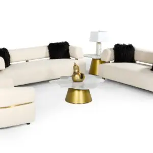 Alternative view of Gannet Glam Beige Fabric Sofa