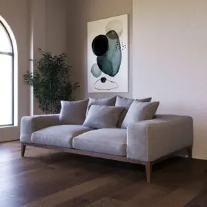 Corina Grey Linen Loveseat