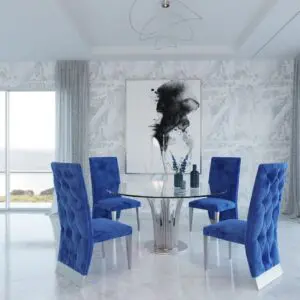 Radiant Curve Glass Dining Table