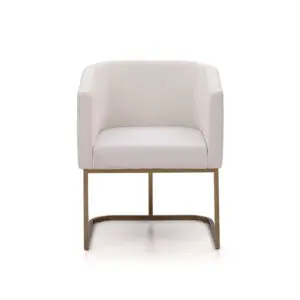 Yukon Amiable White Brass Dining Chair
