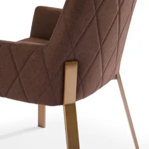 Alternative view of Brass Accent Diamond Dining Chair