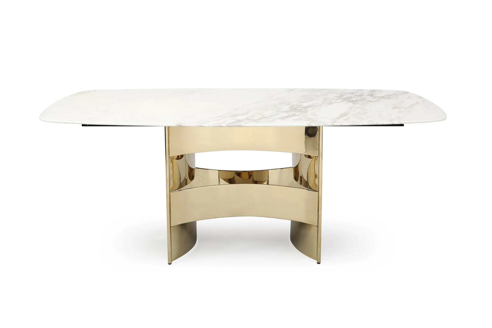 Luxe Marble Gold Dining Table