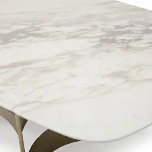 Alternative view of Luxe Marble Gold Dining Table