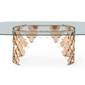 Alternative view of Rosé Elegance Glass Dining Table
