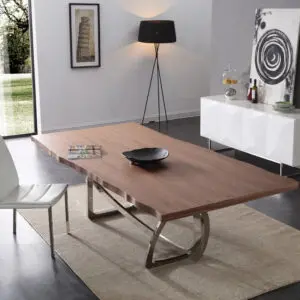 Alternative view of Addy Walnut Steel Table