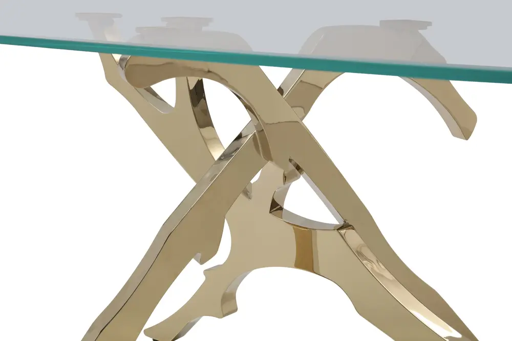 Legend Gold Glass Table