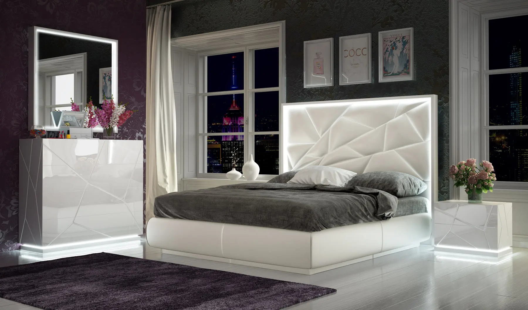 Star Nube High Gloss Bedroom Set