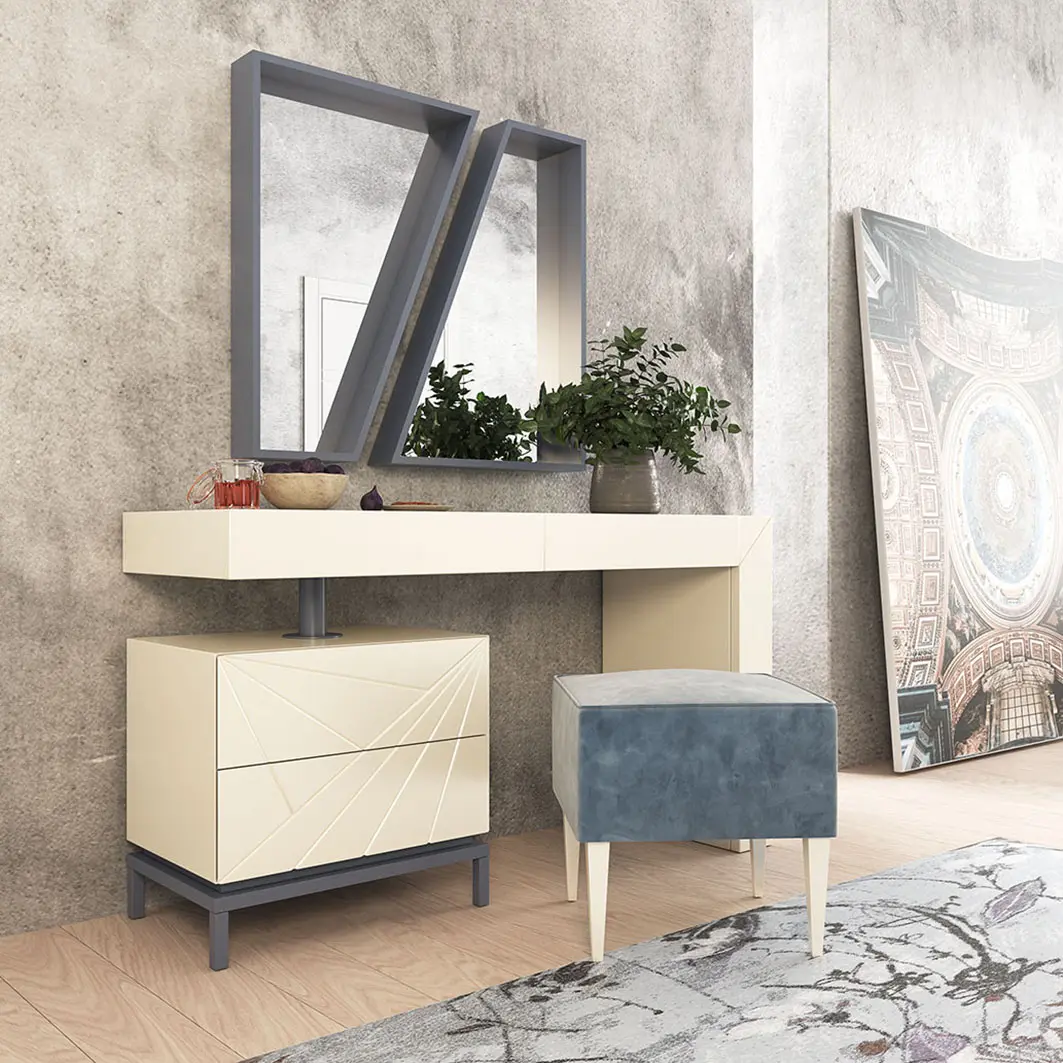 Paris Dark Blue Vanity Dresser Set