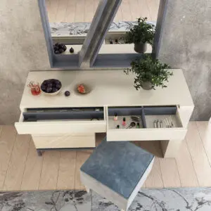 Alternative view of Paris Dark Blue Vanity Dresser Set