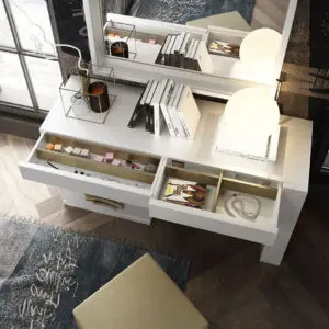 Alternative view of Victoria Gold Metallic Vanity Dresser