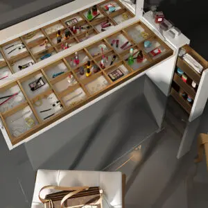 Alternative view of Vanity Blanco Matt Dresser Set