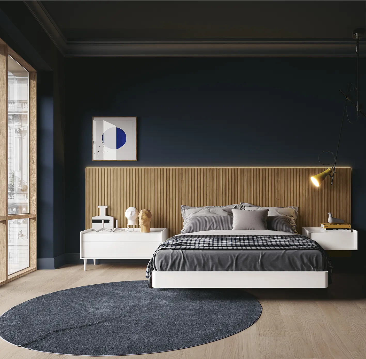 Infinite Pannel Led Bedroom Set