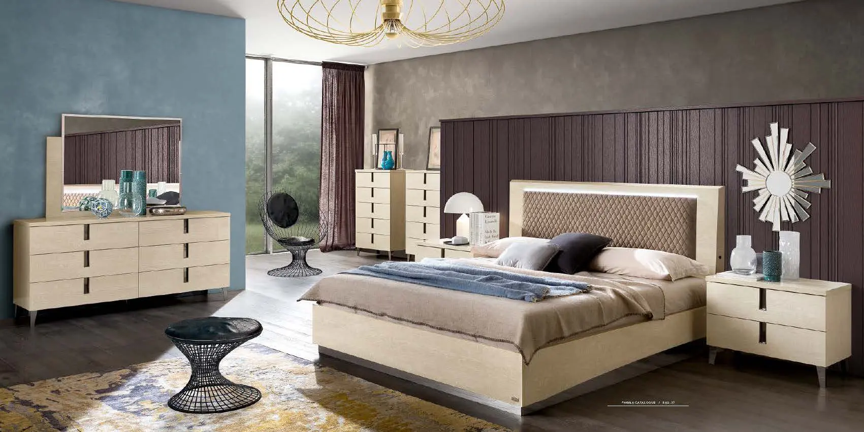Ambra Contrast Bedroom Set