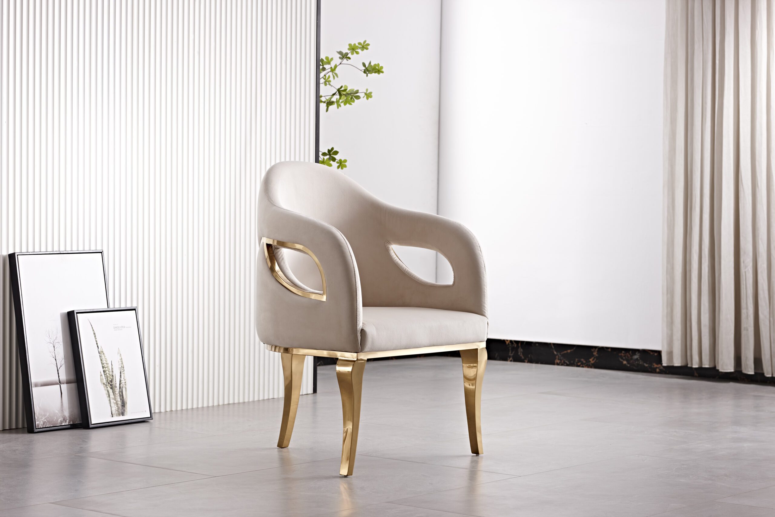 Velvet gold dining cheap chair