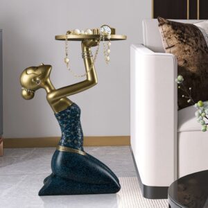 Nordic Liberty - Blue and Gold Luxury End Table Image